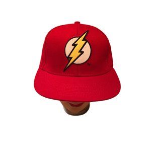 The Flash Hat Cap Red Yellow Embroidered 6 Panel Fitted L/XLDC Comics Adult Hero